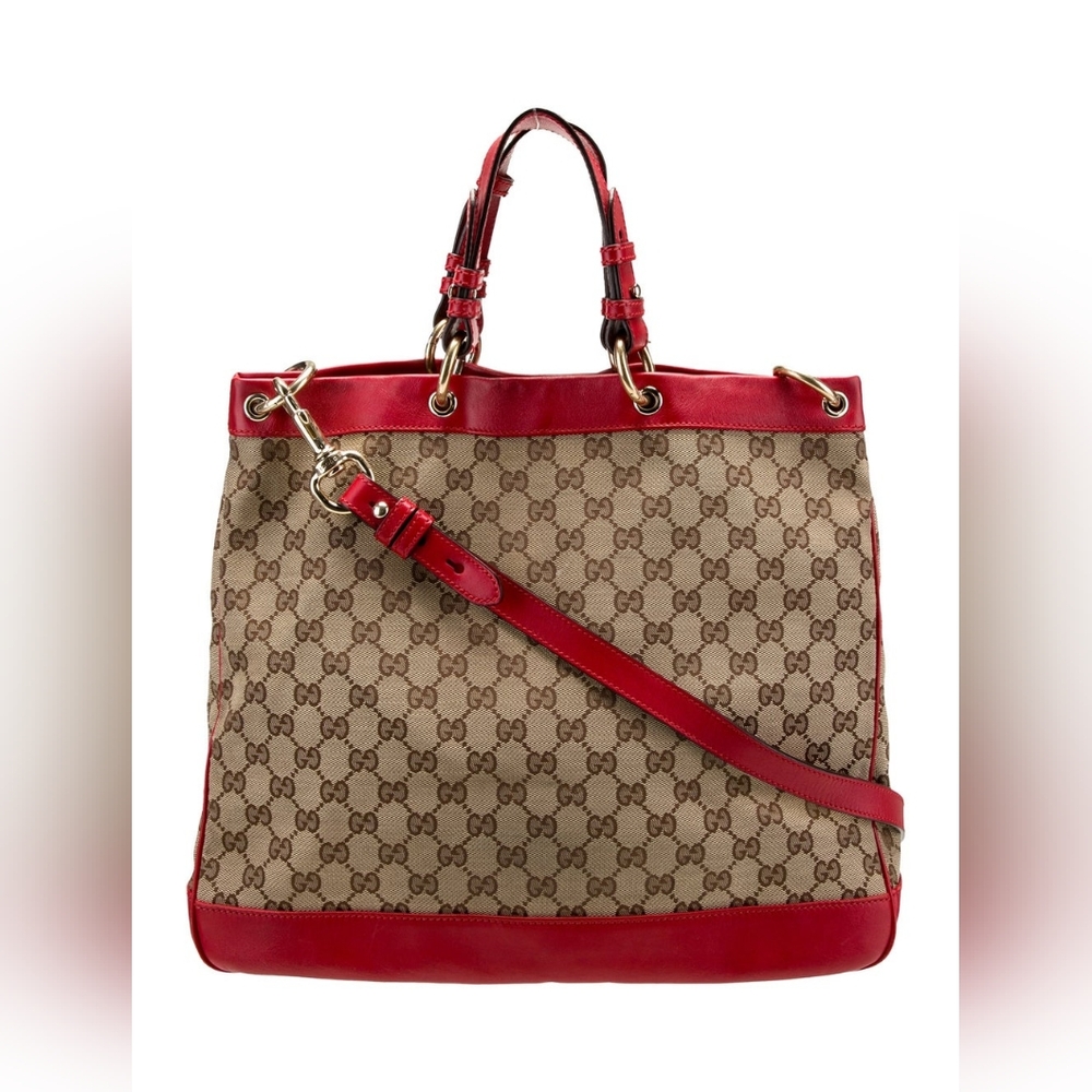 GUCCI Monogram Valentine Bag Red Rare - Picture 3 of 14